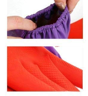 Rubber Hand Dish Washing Gloves Reusable with Kitchen Cleaning Waterproof Gloves for Women's & Men's (Large Free Size, Multicolor