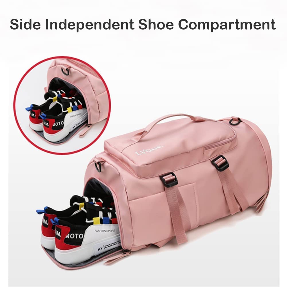 Large Capacity waterproof Gym Bag convertible Backpack with Separate Shoe Compartment, laptop pocket, and Multiple Pockets, for Gym, yoga, Swimming,and Personal Travel