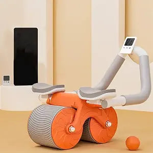 New Ab roller Wheel, Automatic Rebound 2 In 1 For Abs Workout, Abdominal FitnessWheel for men women, Dynamic Core Trainer Plank Exercise Wheels with timer For Home Gym Fitness