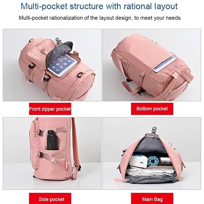 Large Capacity waterproof Gym Bag convertible Backpack with Separate Shoe Compartment, laptop pocket, and Multiple Pockets, for Gym, yoga, Swimming,and Personal Travel